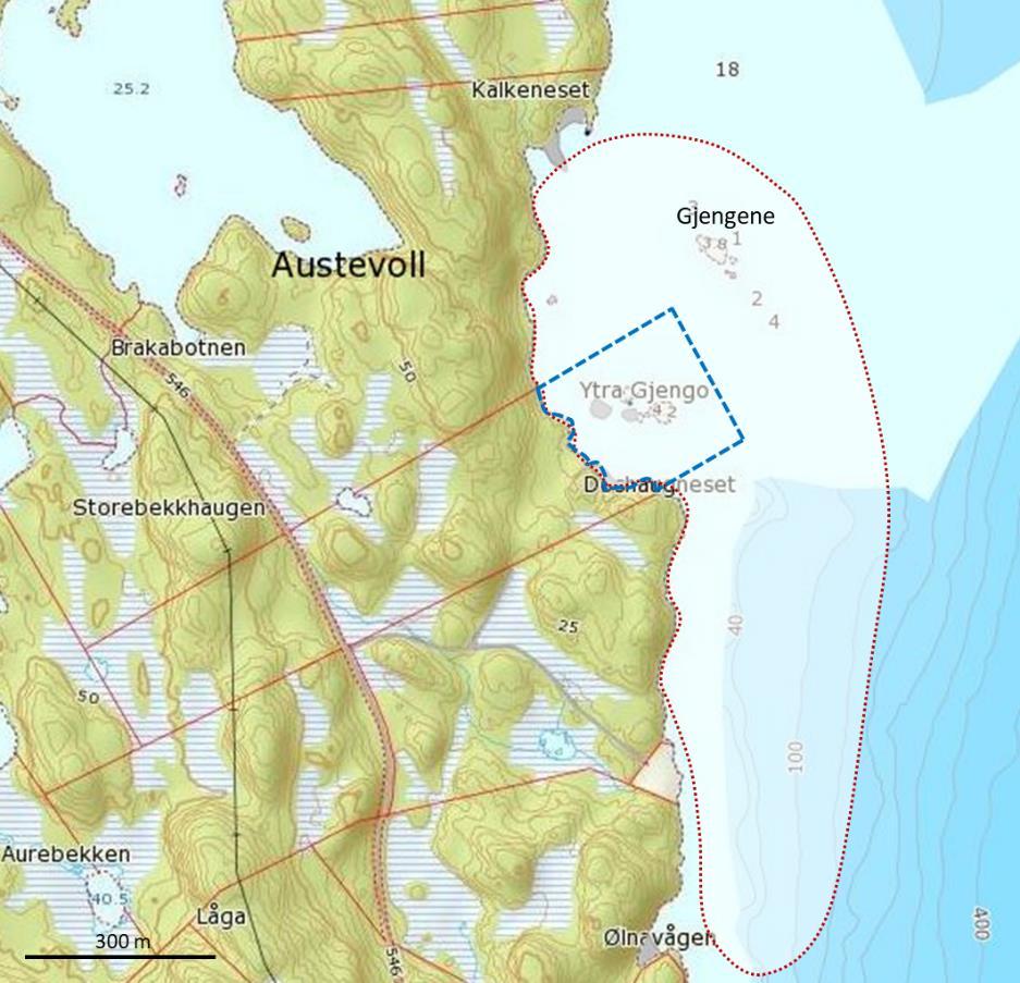 TILTAKSBESKRIVELSE Det utredes utfylling i sjø på et areal av rundt 60 000 m 2 for etablering av arealer for industri- og havbruksformål (figur 1).