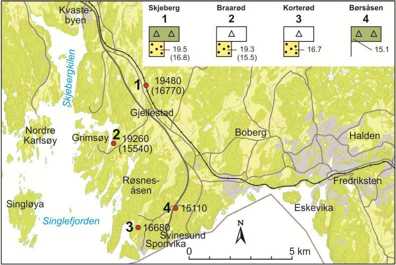 Sporene etter siste nedisning og avsmeltning Vitnesbyrdene fra isen er mange, og de framgår av det kvartærgeologiske kartet: Store og små landskapsformer, løsmasser som dekker berggrunnen og