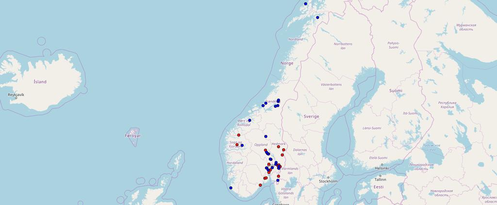 Restaurering så langt: 2015: 3 myrer 2016: 8 myrer 2017: