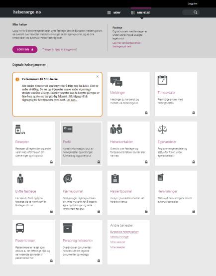 Helsenorge og selvbetjeningsløsninger Formål med felles helseportal: at målgruppene får koordinert kommunikasjon og helhetlig innhold at innbyggerne møter én helsetjeneste på nett (helsenorge.