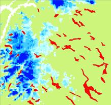 Det har vært en betydelig gradient med størst snømengder i vest-sydvest og minst i øst, men dette er normalt (vist i Rognerud et al. 23).