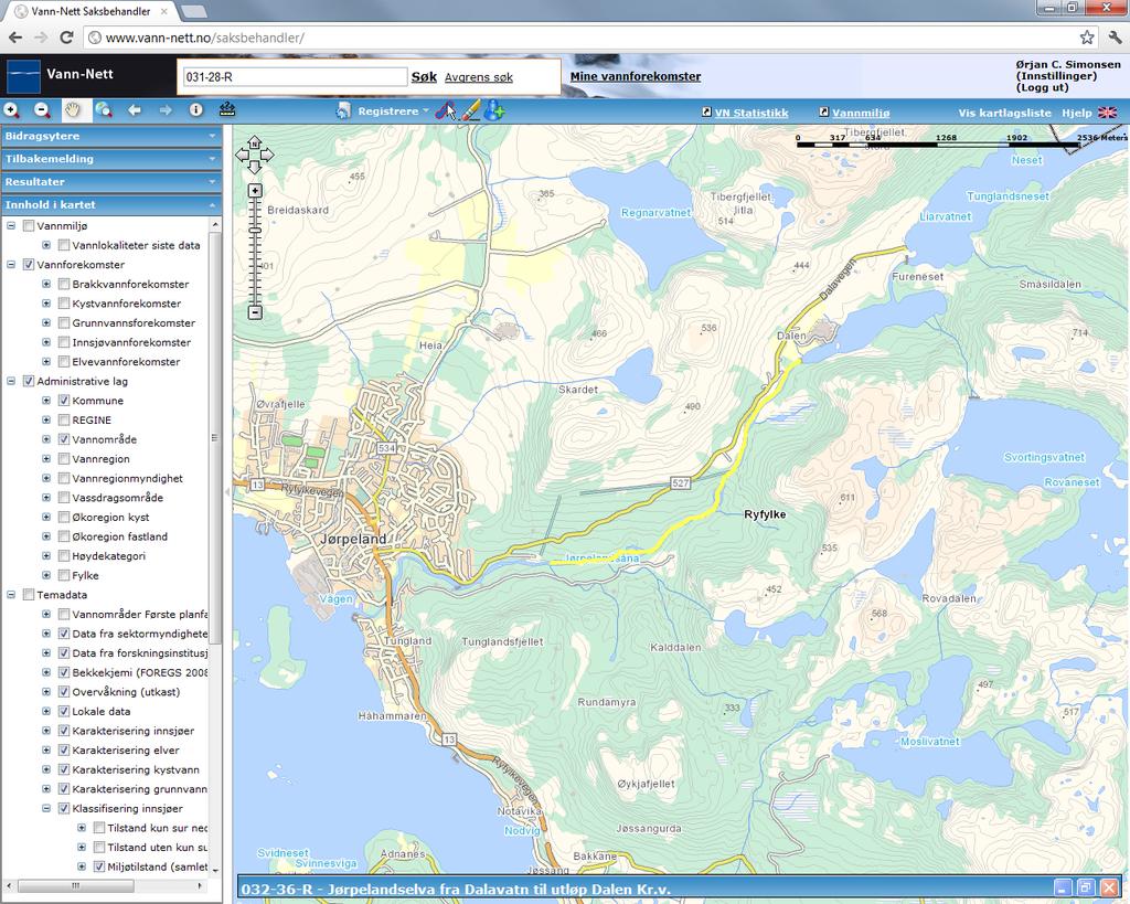 Liten, kalkfattig, klar (elv) Moderat (påvirkningsanalyse) Middels grad Sur nedbør Middels grad Med minstevannsføring Dalavatn