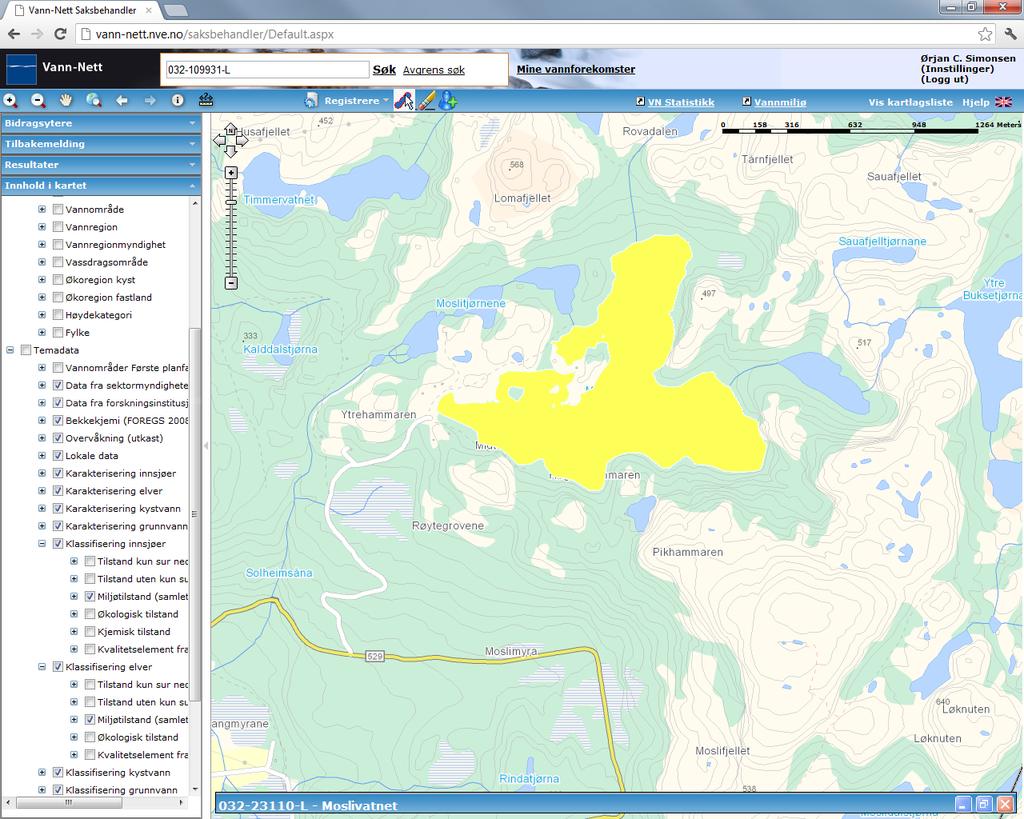 Moslivatnet (032-23110-L) Middels, svært kalkfattig, klar, grunn (innsjø) Moderat