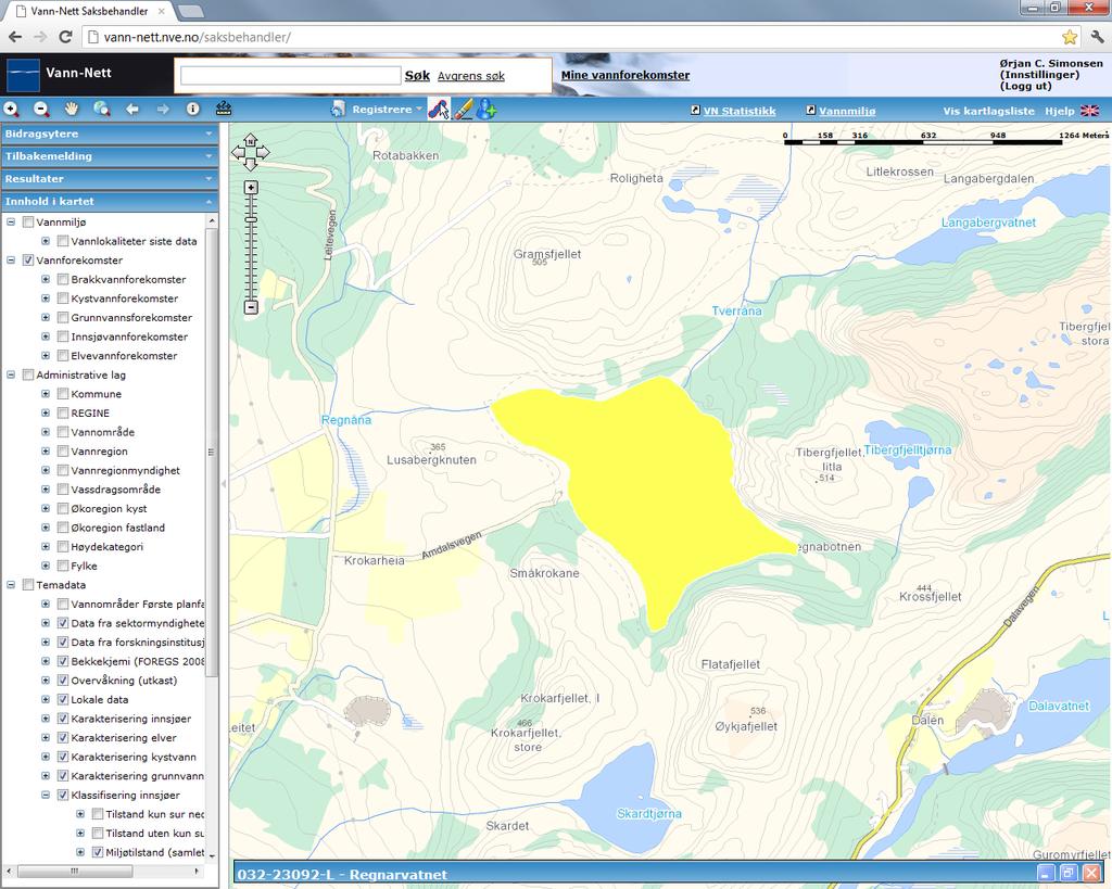 Regnarvatnet (032-23092-L) Middels, svært kalkfattig, klar, grunn (innsjø) Moderat (påvirkningsanalyse, ph: svært dårlig) Ingen risiko