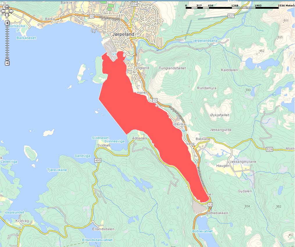Botnefjorden (0242011102-C) Overvåkingsdata mm: Beskyttet kyst / fjord Svært dårlig (bunnfauna: svært dårlig) Stor grad Indutri uten integrert forurensingskontroll (IPPC) Samlerapport for Rogaland