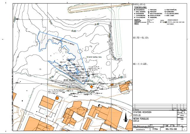 Figur 3: Kart over tiltaksområde (øvrig område som SVV vil søke om tillatelse til på et senere tidspunkt). Kartet er hentet fra søknaden.