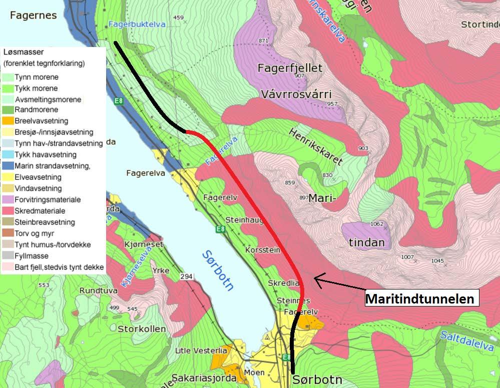 Geologisk rapport til reguleringsplan nr. 50851-GEOL-01 3 GRUNNFORHOLD 3.1 Topografi Området langs Ramfjordens østside er sidebratt og preget av en høy fjellside.