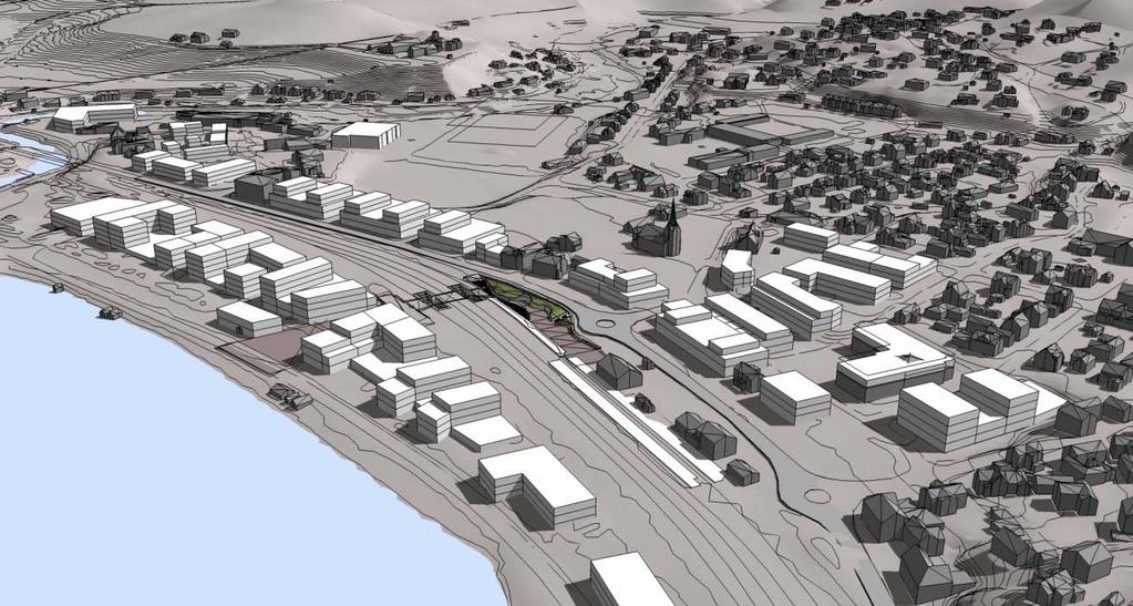 Sentrumsplan Hommelvik 82 9.1.1 Topografi og landskap Utbyggingen vil ikke medføre vesentlige terrenginngrep eller endring av landskapets hovedformer.