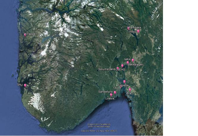 Sandefjord kommune Trondheim kommune (Høvringen ra) IVAR (SNJ) Larvik kommune