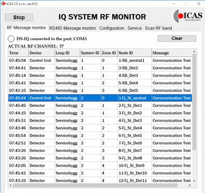 Gjenta «Silence+Test», trykk så «RST/OFF», og ucu-iq er resatt. Om ikke alt er som det skal, avslutt RF-Monitor programmet, sett i DS-IQ i USB porten, og start det på nytt. Se kapittel 12.3 side 20.