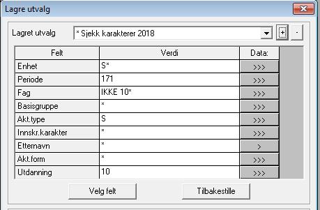 Karakterer Sjekk av karakterer hvilke mangler? Verktøy elev Serieendre tildelte aktiviteter F9 Sjekk karakterer 2018 Ta bort ORD/ATF. (tom) i innskrevet karakter.