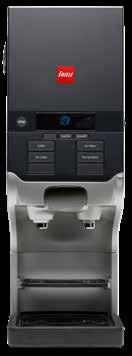 Maskinen leverer en kopp kaffe på ca 15 sekunder. Vanntilkobling: Leveres med 2 meter fleksibel slange med 3/4'' utvendig gjenge. Stoppekran må være montert.
