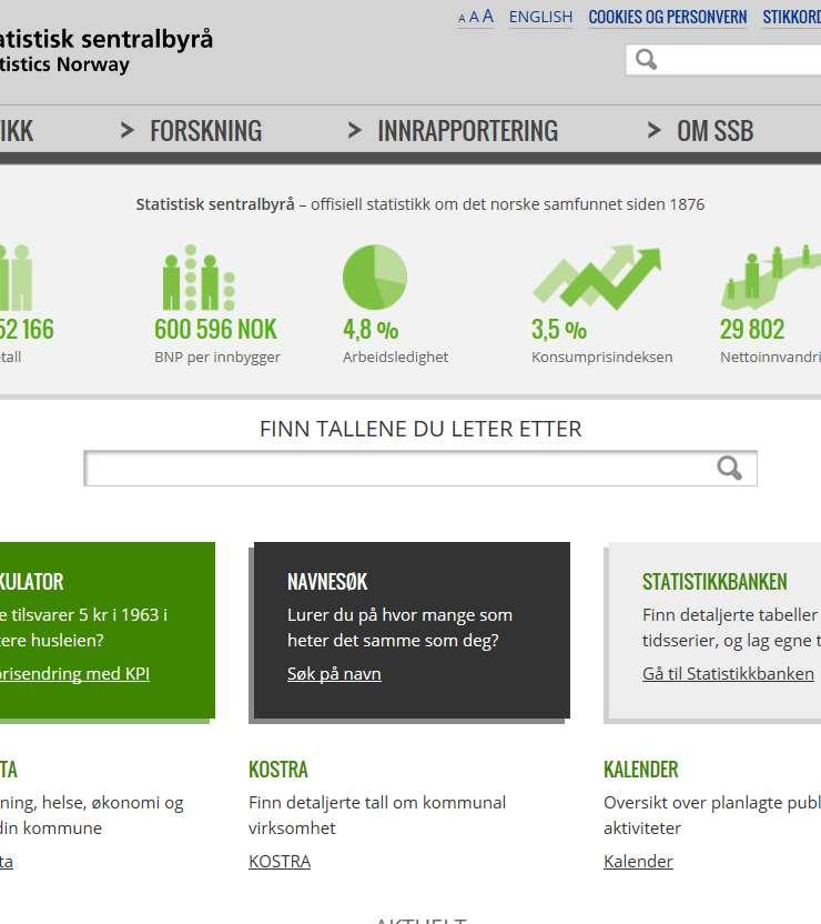 Nyttige kilder i SSB Kommunefakta: http://www.ssb.no/kommunefakta KOSTRA http://www.