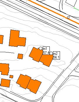 KART 5: STØY MOT FASADE, LDEN 4M KART 6: STØY MOT FASADE, LDEN 1,5M Planløsningen som er skissert viser at kjøkken og bod vender mot støysonen i 1.etg og stue og soverom mot stille side. I 2.