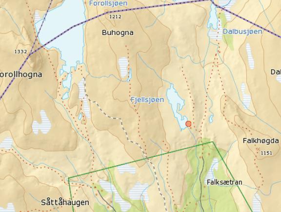 Vurdering T.v: Tiltakets plassering i Forollhogna nasjonalpark Generell vurdering I utgangspunktet er det ønskelig at eksisterende bygninger restaureres og tas vare på når dette er mulig.