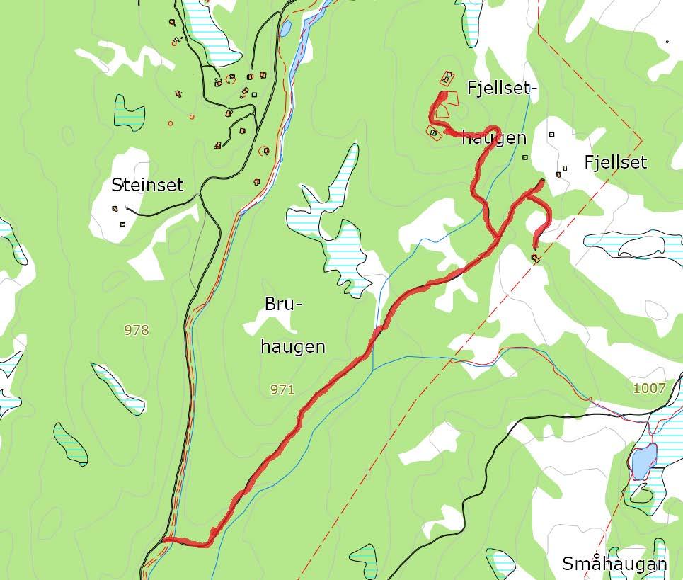 96 Bruhaugen Veg til Fjellsethaugen Navneforslag: BRUHAUGEN