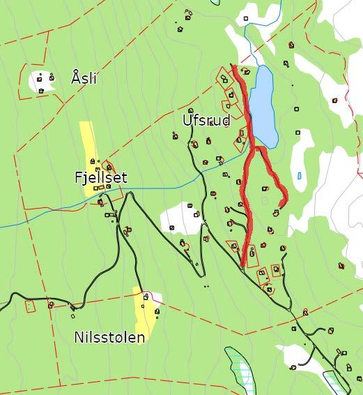 50 Fjellsettjønn Stikkveg fra Fjellsetvegen til Fjellsettjønn