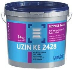 UZIN KE 2428 UZIN KE 2428 er et hurtigherdende dispersjonslim med meget høy klebekraft. For PVC belegg.