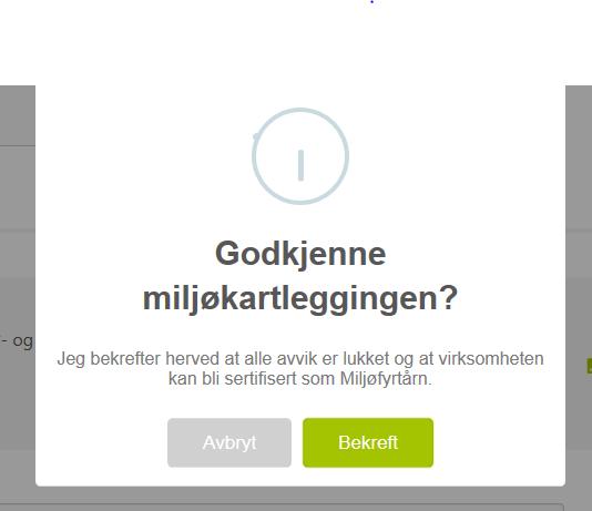 Nå blir godkjenningsbrev generert, og du blir bedt om å bekrefte: Dersom du