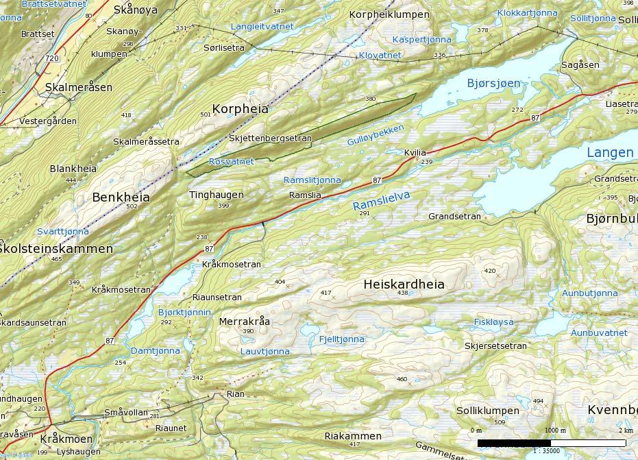 20 Utbredelse Det ble ved vår undersøkelse funnet elvemusling i elva nedstrøms Ponslunden og ved Kråklisætran (Figur 17).