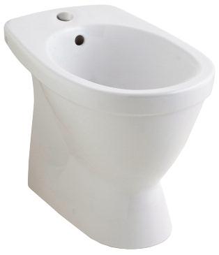0 bidé, 56,5 x 37,0 cm, Hvit Alpin for veggmontering 6100024 ARCHITECTURA urinal med fleksibel tilkobling