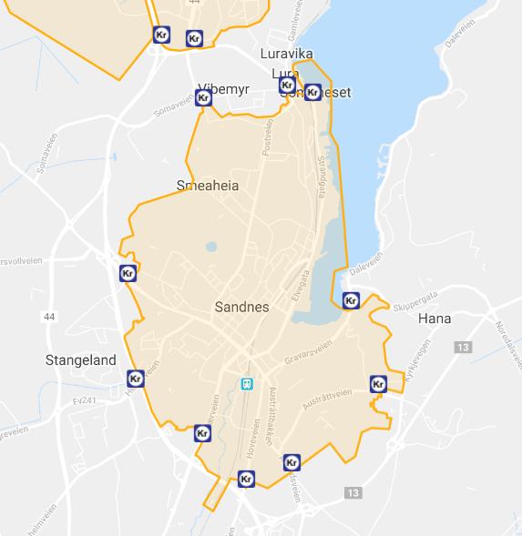 3. BYMILJØPAKKEN NORD-JÆREN BOMRING RUNDT SANDNES SENTRUM 3.1. Beskrivelse Det vil bli innført nye bomringer på Nord-Jæren 1. oktober 2018.