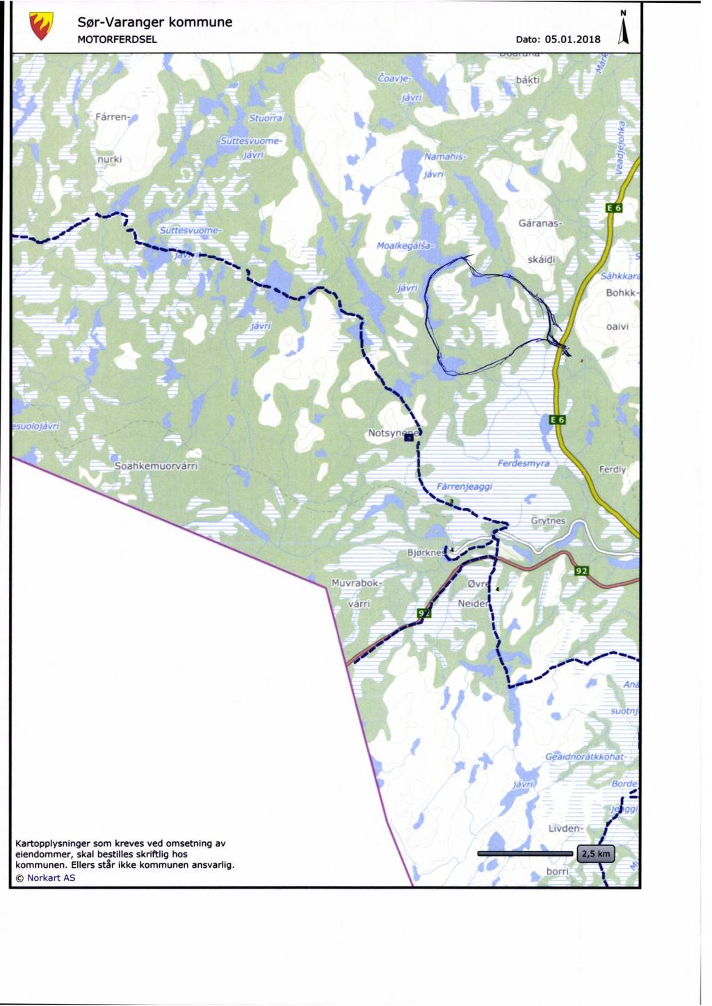 Sør-Varanger kommune MOTORFERDSEL Dato: 05.01.