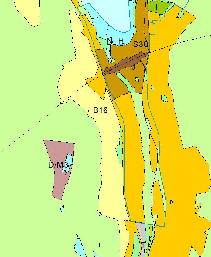 B16 Mjeldheim Arna 1:12000 Kort beskrivelse Område B16 er på 530 daa og inneholder om lag 73 eneboliger, 10 flermannsboliger/rekkehus, og 1 våningshus.