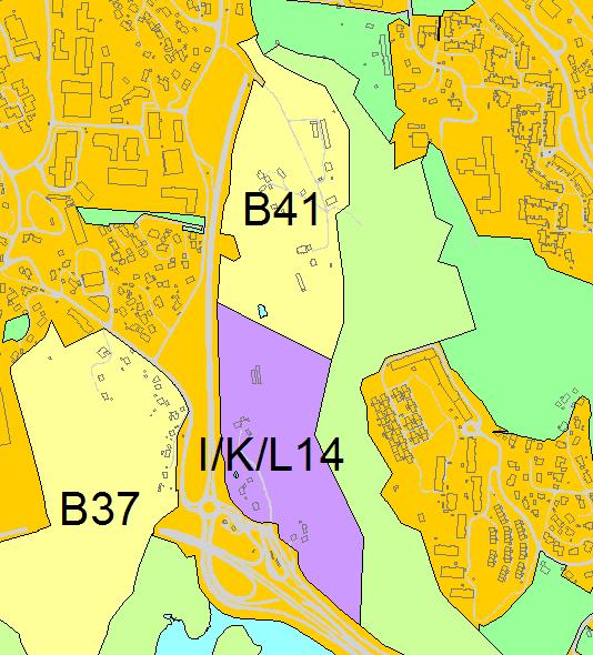 B41 Fagerdalen Laksevåg 1:8000 Kort beskrivelse B41 er på 106 daa, og inneholder 5 eneboliger, 1 hytte og en landbrukseiendom. Boligområde B41 er ikke i tråd med kommunens fortettingsstrategi.
