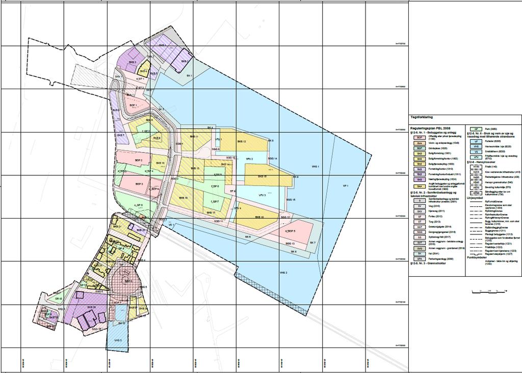 Områdereguleringsplan for Nordbyen består av: Plankart og bestemmelser som er den juridisk bindende delen av planen Temakart: 1) strukturerende elementer (nordbybåndet, sjøfronten, offentlige uterom