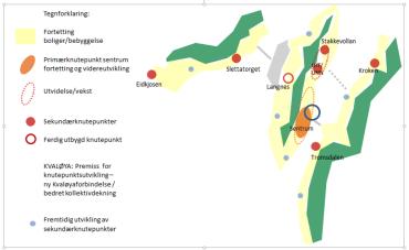 Kap 6. Virkninger av planen Til slutt vurderes virkninger av planen på fire hovedfelt ihht planbeskrivelsen: Knutepunktstrategien i KPA. Belastningsgrad Bukta rundkjøring 1.