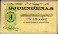VK 100,- 1394 1 krone Bjørnøen A.S.