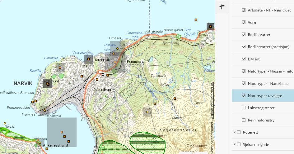 Herjangsfjorden i nord (vannforekomst 0364030600-C) har God økologisk tilstand med liten grad av påvirkning fra renseanlegg.