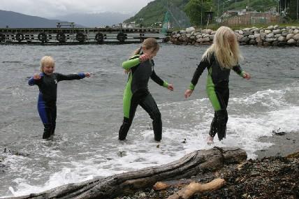 SJØTEMPERATUR OG STRAUM Sjøtemperatur og overflatestrømmer i området Leikanger Balestrand Av Torbjørn Dale, Seksjon for Akvakultur, Høgskulen i Sogn og Fjordane, Sogndal At svømmefestivalen er lagt