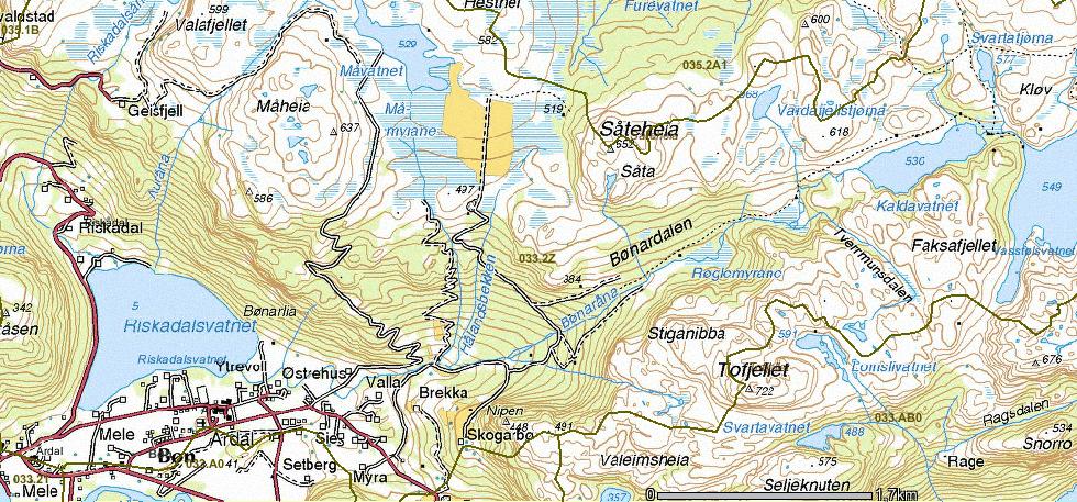 Konsekvenser for biologisk mangfold, Bøen kraft trinn 2 Vedlegg 4 5/21 Ambio Miljørådgivning A/S 3 MATERIALE OG METODER 3.