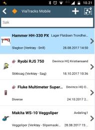 Utstyr med Find brikke på slike plasser blir vist med disse lokasjons-navnene i tabellen men forutsettes etablert som vist i avsnitt 11.2.B 11.5.