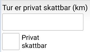 Privatbil i Næring: Kryss av for «Arbeid» når man har næringstur med privatbil. Yrkesbil: Kryss av for «Privat skattbar» om man kjører privat tur med yrkesbil.