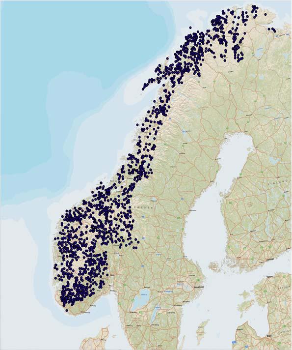 kongeørnpopulasjonen 963 (652-1139) hekkende par i perioden 21-214.