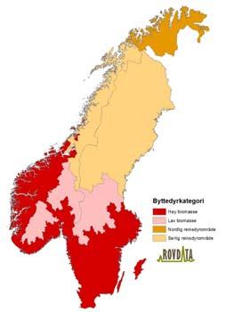 Gaupe 55,5 familiegrupper i Norge 3-års genomsnitt Omregningsfaktoren (varierer med tettheten av store byttedyr) 5.48-6.24, medel 5.95 ±.64.