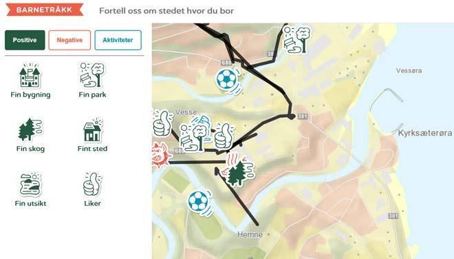 Om barnetråkk 2 Barnetråkk er et digitalt verktøy som brukes til å samle inn informasjon fra barn om nærområdene deres. Verktøyet er utviklet av Norsk Design- og arkitektursenter (DOGA).