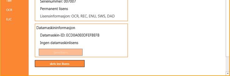 Du deaktiverer en datamaskinlisens ved å trykke på "remove license".