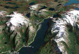 Fjordnedskjæring 2 Middels til sterkt nedskåret fjordlandskap. Jevnt bratte fjordsider uten særlig fjordbrem og smale fjordløp.