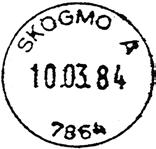 ? Registrert brukt fra 16-6-50 AA til 18-12-69 KA Stempel nr. 2 Type: I22N Fra gravør 08.04.1970 SKOGMO Innsendt?