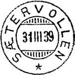 1973/74, senere status som postkontor C. Postkontoret 7865 ØYSLETTA ble nedlagt 31.12.1996. Stempel nr. 1 Type: SL Fra gravør 05.09.