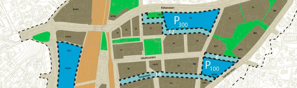 46 (141) Innfartsparkeringen ved Ski stasjon består av rundt 540 parkeringsplasser fordelt på tre områder øst og vest for sporene.
