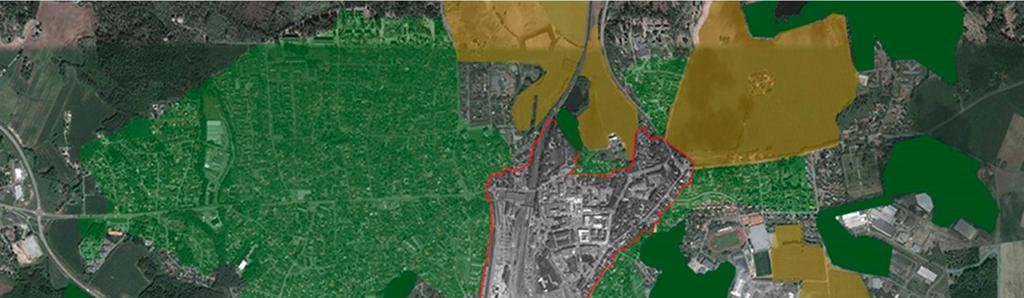 TOPOGRAFI OG LANDSKAP Avgrensningen av Skibyen dannes av