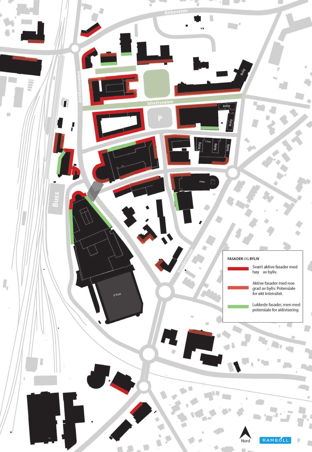 Intensiteten kan i denne sammenheng forstås som tettheten av innganger og virksomheter i en gate desto større intensitet, desto større potensiale har man for å aktivisere gaterommet.