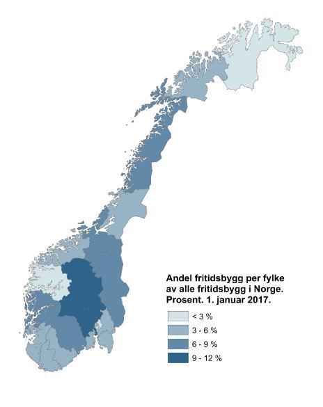 Rapporter 08/30 Fritidsbygg og -områder innen 4 timers kjøretid fra de største tettstedene i Norge Tabell. Fritidsbygg per. januar 07. Antall.