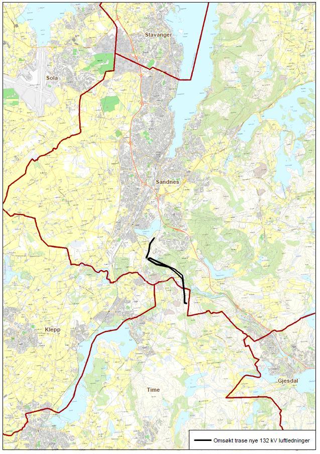 Dette er det søkt om: To nye 132 kv enkeltkurs linjer mellom Fagrafjell transformatorstasjon og eksisterende Vagle transformatorstasjon. Utvidelse av Vagle transformatorstasjon.