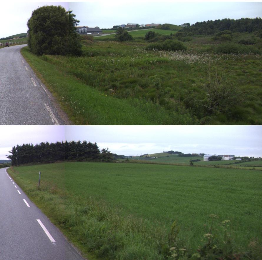 strekningen på grunn av oppstikkende knauser. Her er området lengre enn 100 meter, og blir derfor delt opp som egen registrering.